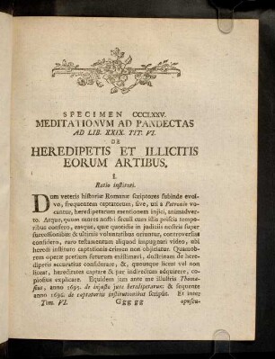 785-859, Ad Lib. XXIX. Tit. VI. Si Quis Aliquem T...