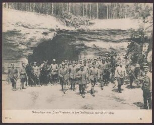 Reservelager eines Jäger-Regiments in den Riesenhöhlen nördlich der Matz.