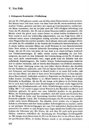 1 Delinquente Kontinuität / Fehlhaltung