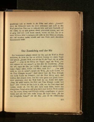 Der Zaunkönig und der Bär
