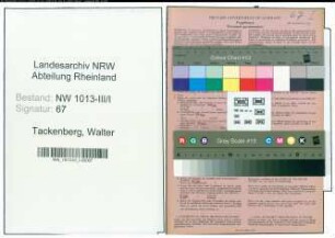 Entnazifizierung Walter Tackenberg , geb. 29.04.1903 (Kaufmaennischer Angestellter)