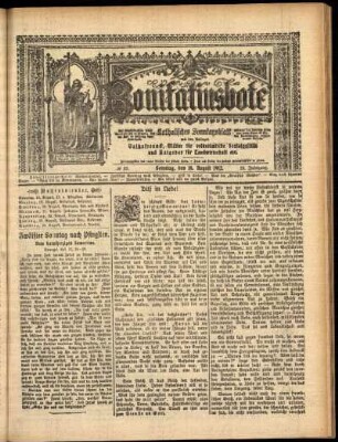 Erste Ausgabe vom Sonntag, den 18. August 1912.