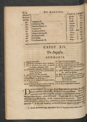 Caput XIV. De Augusta