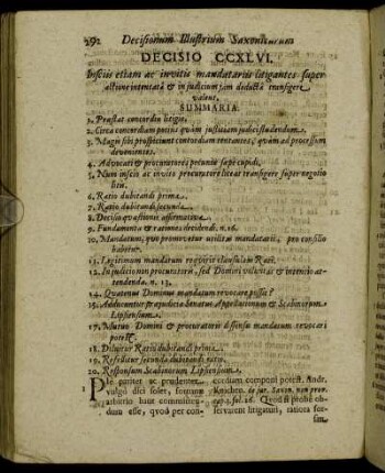 Decisio CCXLVI. - Decisio CCL.