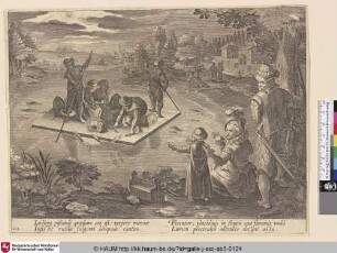 [Fischfang bei Nacht von einem Floß; Fishing by night]