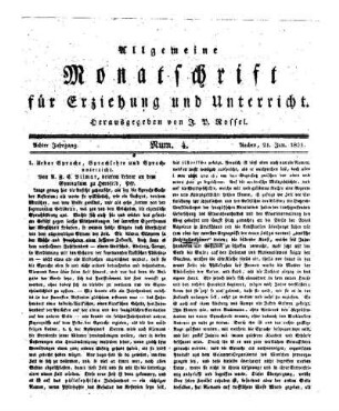 Ueber Sprache, Sprachlehre und Sprachunterricht