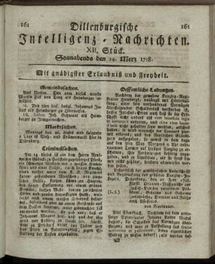 XII. Stück. Sonnabends den 24. Merz 1798.