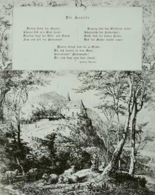 Radierung zu Uhlands Gedicht "Die Kapelle"