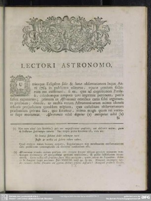 Lectori Astronomo
