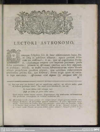Lectori Astronomo