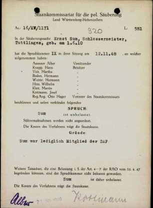 Sum, Ernst