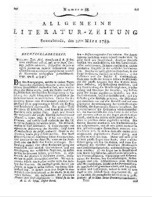 [Nitsch, Paul Friedrich Achat]: Kurzer Entwurf der alten Geographie. - Leipzig : Heinsius, 1789.