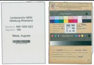 Entnazifizierung Auguste Niklas , geb. 06.09.1897 (Geschaeftsinhaberin)