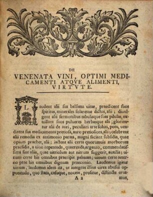 De venenata vini, alimenti ac medicamenti optimi virtvte