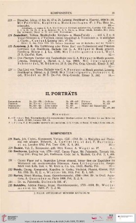 II. Porträts (Nr. 228 - 555)