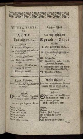 Quinta parte da arte Portugueza ...