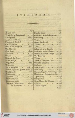 Itinerary