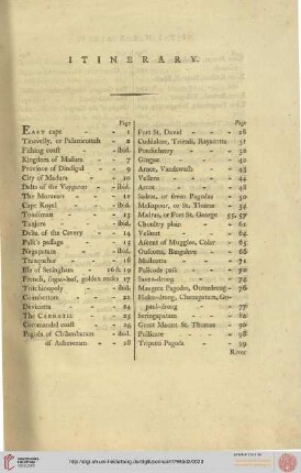 Itinerary