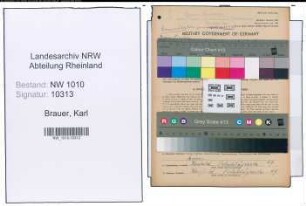 Entnazifizierung Karl Brauer , geb. 10.05.1890 (Buchbinder)