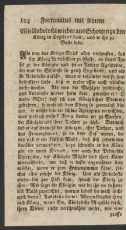 Wie Andolosia wieder aus Schotten zu den König in Englland kam ...