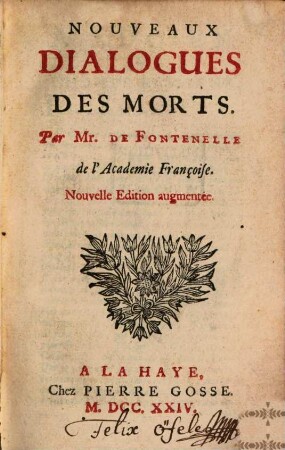 Nouveaux Dialogues Des Morts