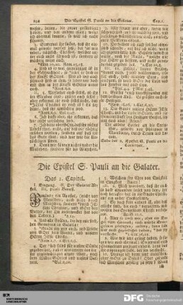 Die Epistel S. Pauli an die Galater.