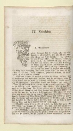 IV. Naturleben