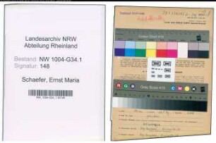 Entnazifizierung Ernst Maria Schaefer , geb. 21.08.1902 (Frauenarzt)