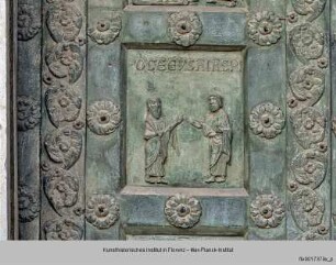 Bronzetür des Westportals : Hosea und Jesaja