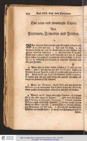 Von Patronen, Freunden und Feinden