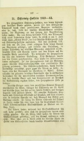 31. Schleswig-Holstein 1848-64