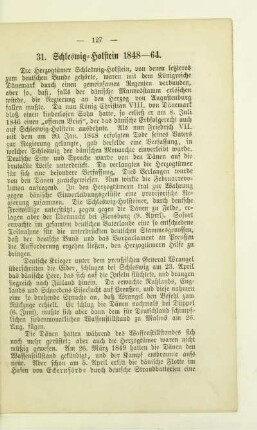 31. Schleswig-Holstein 1848-64