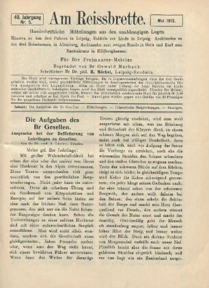 Nr. 5. Mai 1913.