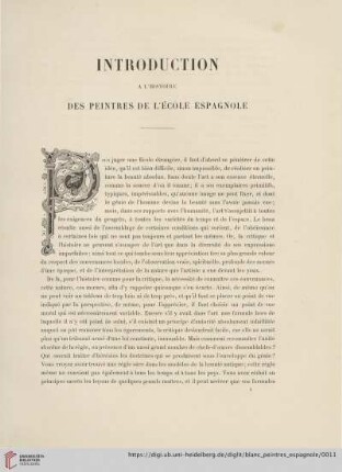 Introduction à l'histoire des peintres de l'école espagnole