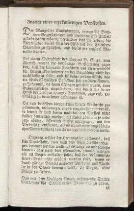 Anzeige eines merkwürdigen Verstoßes