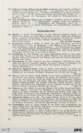 Buchmalereien (Nr. 340-354)