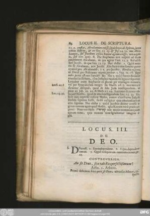 Locus. III. De Deo.