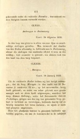 CLXXII. Aschregen te Buitenzorg