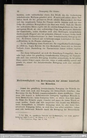 Nothwendigkeit von Bewegungen der Atome innerhalb der Molecüls
