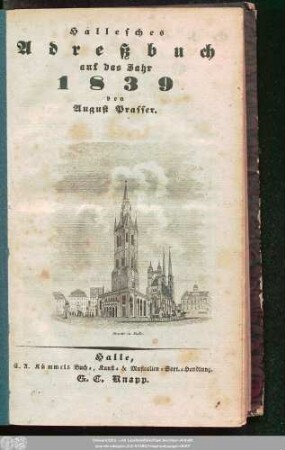 1839: Hallisches Adreßbuch : für ...