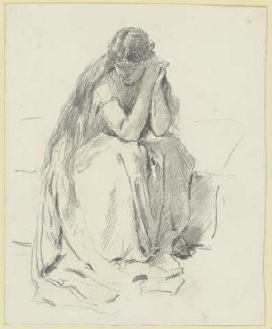 Sitzende Frau mit langem Haar (Loreley)