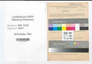 Entnazifizierung Otto Schmoele , geb. 25.06.1909 (Angestellter)