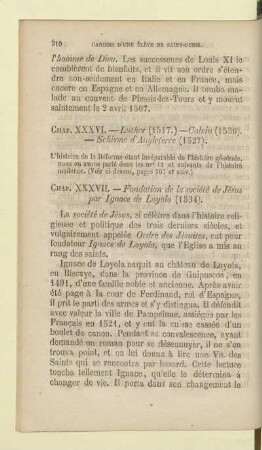 Chap. XXXVII. – Fondation de la société de Jésus par Ignace de Loyola (1534)