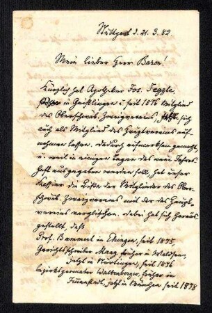 Brief von Ferdinand Krauss an R.v. Koenig