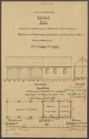 Layer, Gottlob und Kurz, Johannes Bau eines Webstubengebäudes und eines Schuppens