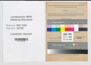Entnazifizierung Heinrich Loevenich, geb. 20.02.1896 (Landrat)