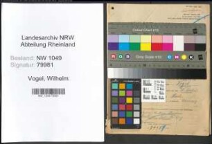 Entnazifizierung Wilhelm Vogel , geb. 02.10.1895 (Arbeiter)