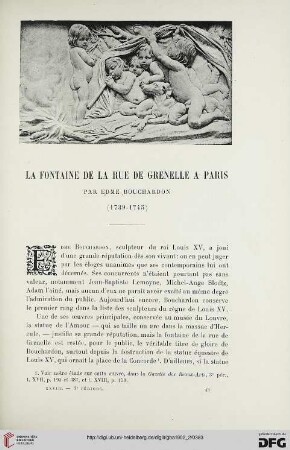 3. Pér. 28.1902: La fontaine de la rue de Grenelle à Paris par Edme Bouchardon (1739 - 1745)