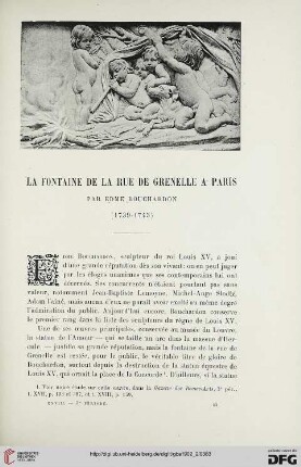 3. Pér. 28.1902: La fontaine de la rue de Grenelle à Paris par Edme Bouchardon (1739 - 1745)