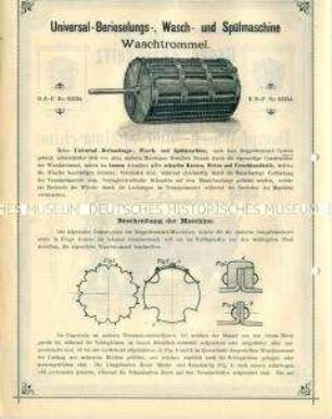 Dampf-Wasch- und Spülmaschine mit Berieselungs-Vorrichtung.